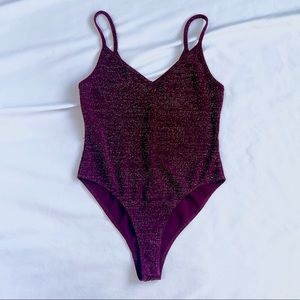 Purple Glitter Bodysuit